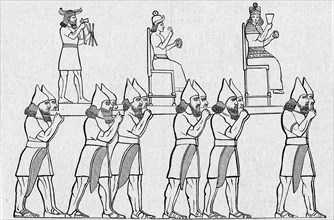 Religion The Holy Bible. Procession of Idols, from a Nineveh sculpture