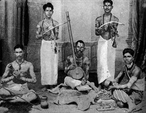 Historical Geography. 1900. India. Deccan jazz band ready for action