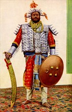 Historical Geography. 1900. India. Indian warrior. Executioner of Rewah