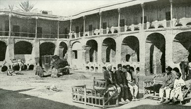 Historical Geography. 1900. Iraq. Good accomodation for pilgrims in a caravanserai in the city of Kerbela