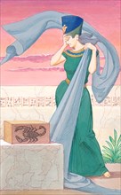 Creative illustration Ancient Egypt Egyptian Priestess
