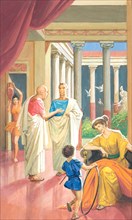 Creative illustration serial History of Rome Ancient Rome The family: Pater familias