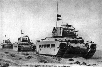 WWII World War II, the war in North Africa British tanks