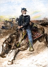 American Civil War, the messenger on horseback