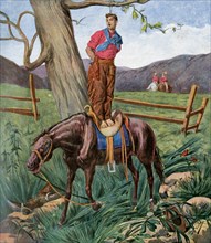 American frontier Lynching an horse thief in the Old west