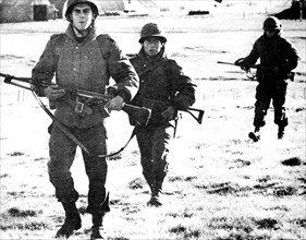 Falklands War Malvinas 1982, Port Stanley Argentina soldiers patrolling