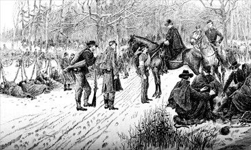 American Civil War 1861 1865 Bivouacv in the snow