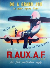 WWII Propaganda poster Royal Air Force, Royal Auxiliary Air Force