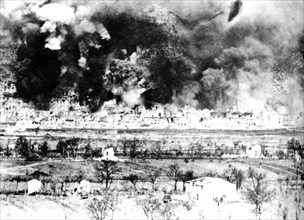 WWII War in Italy 1944 Air raid at Monte Cassino