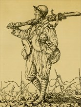 World War One French Army. Grenadier Machine gunner 1917