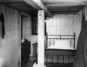 The interior of a German underground dug-out.