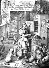 Family With Children And Pets In The Kitchen