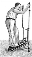 Man With Apparatus For Room Gymnastics