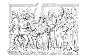 Christ Carrying The Cross On His Way To His Crucifixion Is An Episode Included In All Four Gospels
