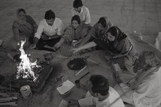 Hindu fire worship ceremony ,  India