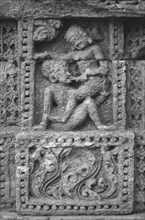 Erotic sculpture at Sun temple, Konark, Orissa, India