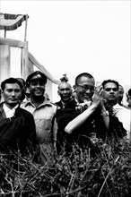 Young and smiling Dalai Lama on arrival in India escape from Tibat NEFA