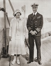 The Duke and Duchess of York during their tour of the Empire in 1927