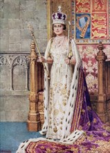 Queen Elizabeth in coronation robes