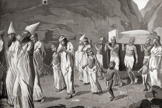 A Phoenician funeral procession