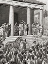 Themistocles honoured at Sparta and declared a hero after the Battle of Salamis