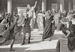 Critias ordering the execution of Theramenes