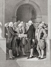 The inauguration of George Washington as President