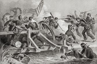 The retreat by Union Forces after the Battle of Bull Run