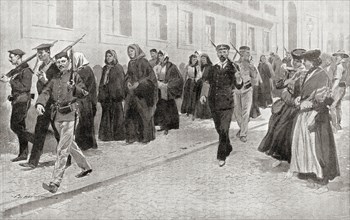 Nuns under Republican protection during the Portuguese Revolution of 1910