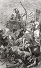 Ramesses II at the Battle of Kadesh aka Battle of Qadesh between the Egyptian Empire and the Hittite Empire