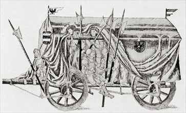 A troop waggon of the army of Maximilian I