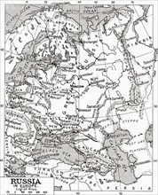Map of Russia in 1915
