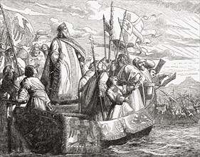 Frederick Barbarossa crossing the Bosphorous during the Third Crusade