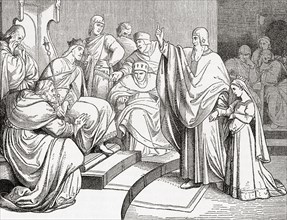 Otto IV receiving Beatrix of Swabia as his future wife