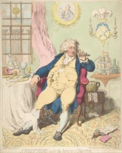 From an original print dated 1792 entitled “A Voluptuary Under The Horrors of Digestion”