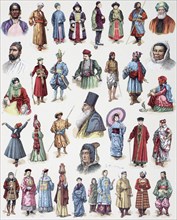 Dress and costumes of the Asian races in the 19th century