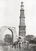 Qutub Minar is a minaret that forms part of the Qutb complex