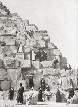 One corner of the Great Pyramid of Giza aka the Pyramid of Cheops or Khufu
