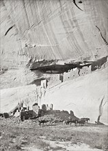 The ruins of the cliff dwellings of the Navajo people at the Canyon de Chelly