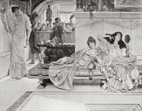 The shrine of Venus shown here in the interior of a hairdresser's emporium in ancient Rome