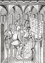 The murder of Thomas Becket in Canterbury cathedral