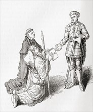 Lydgate presenting one of his poems to the Earl of Warwick
