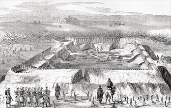 Confederate fortifications to the north of Manassas Junction