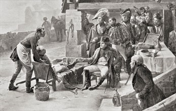 Napoleon visiting the wounded after The Battle of Ulm