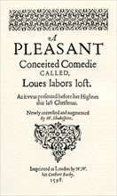 After the earliest title-page bearing Shakespeare's name