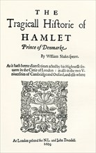 After the title-page of the first cuarto of Shaekspeare's play Hamlet