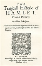 After the title-page of the second cuarto of Shaekspeare's play Hamlet
