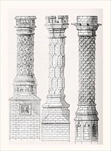 Ornamental brick chimneys