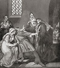 The feud between Eadwig and Dunstan which began on the day of Eadwig's coronation banquet when he failed to attend a meeting of nobles