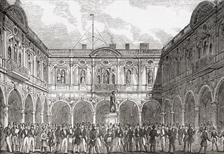 The courtyard of the second Royal Exchange